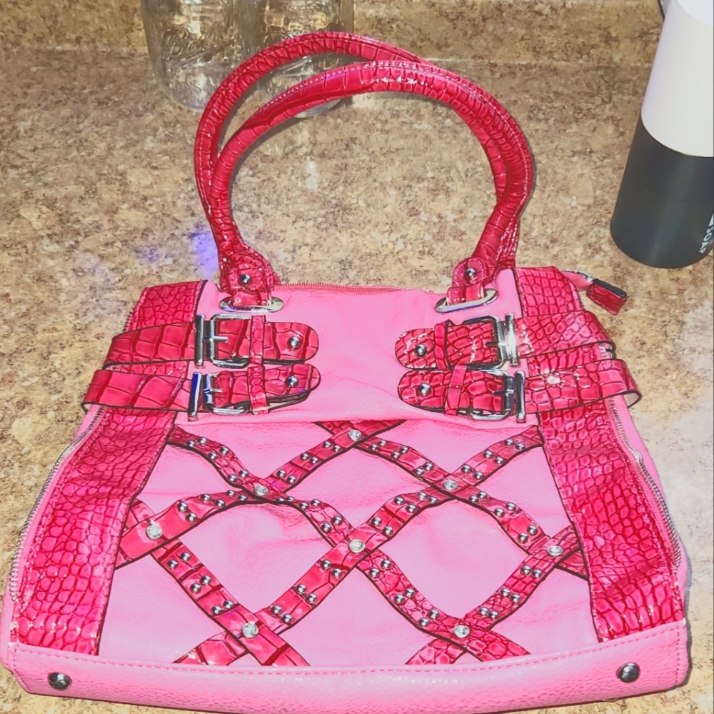 Pink large handbag